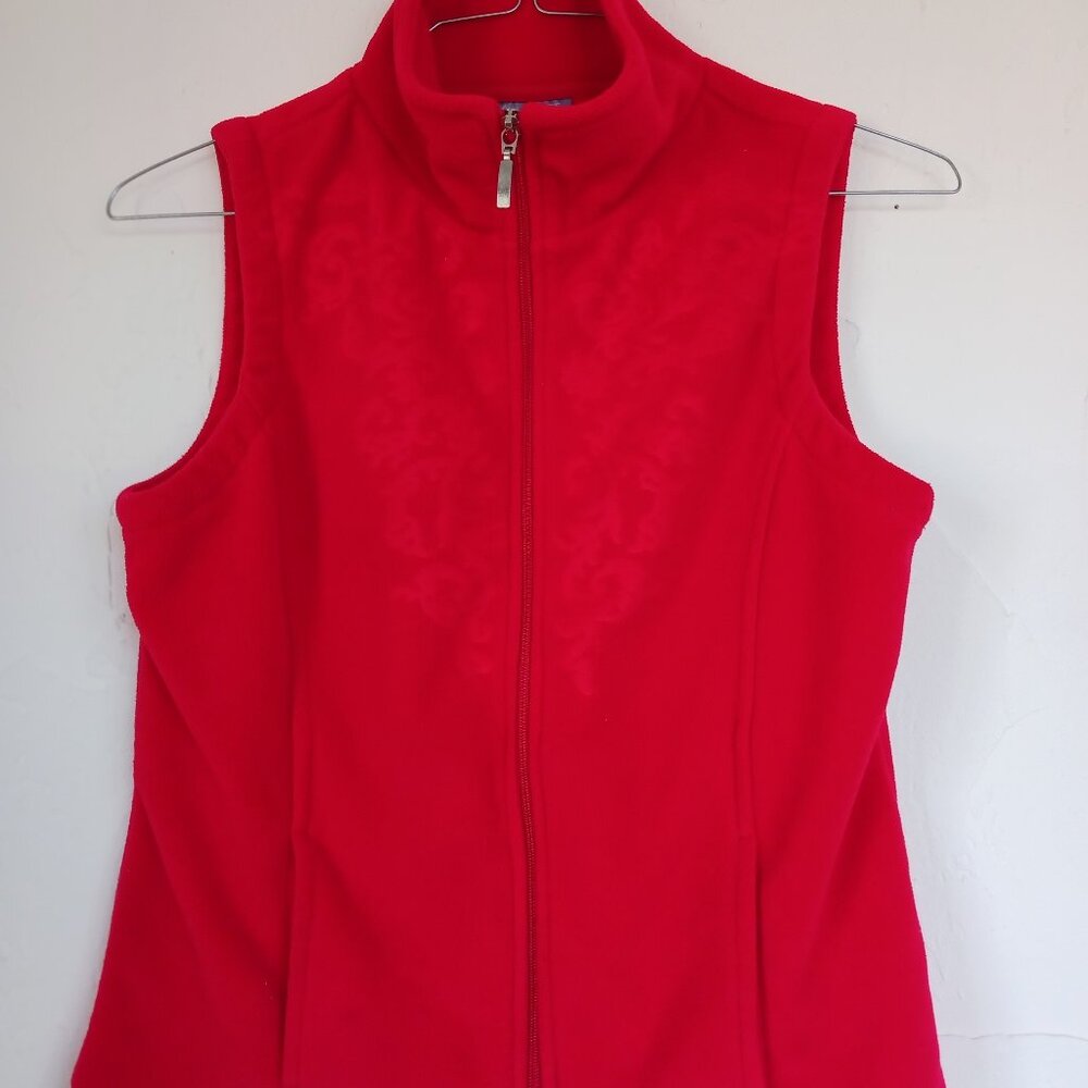 Laura Scott Petite Fleece Women's Vest SZ SM